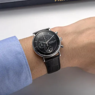 Montre "INSPIRATION" – Chronophage – Acier & Cuir