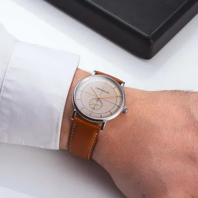 Montre "INSPIRATION" – Petite Seconde – Acier & Cuir