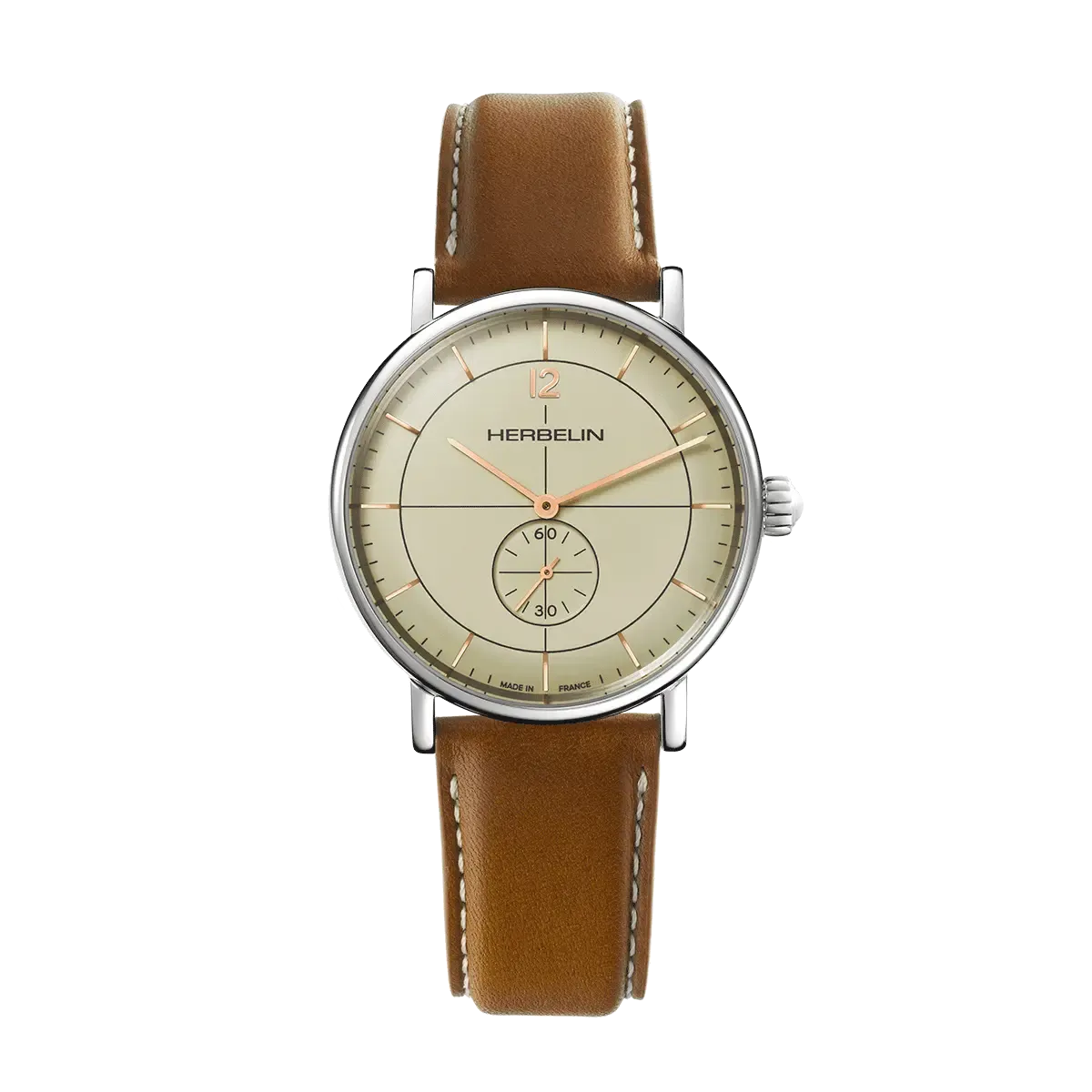 Montre "INSPIRATION" – Petite Seconde – Acier & Cuir