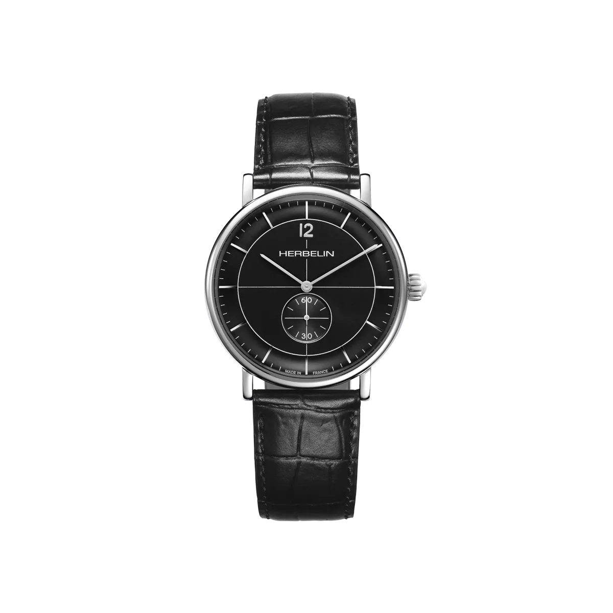 Montre "INSPIRATION" – Petite Seconde – Acier & Noir