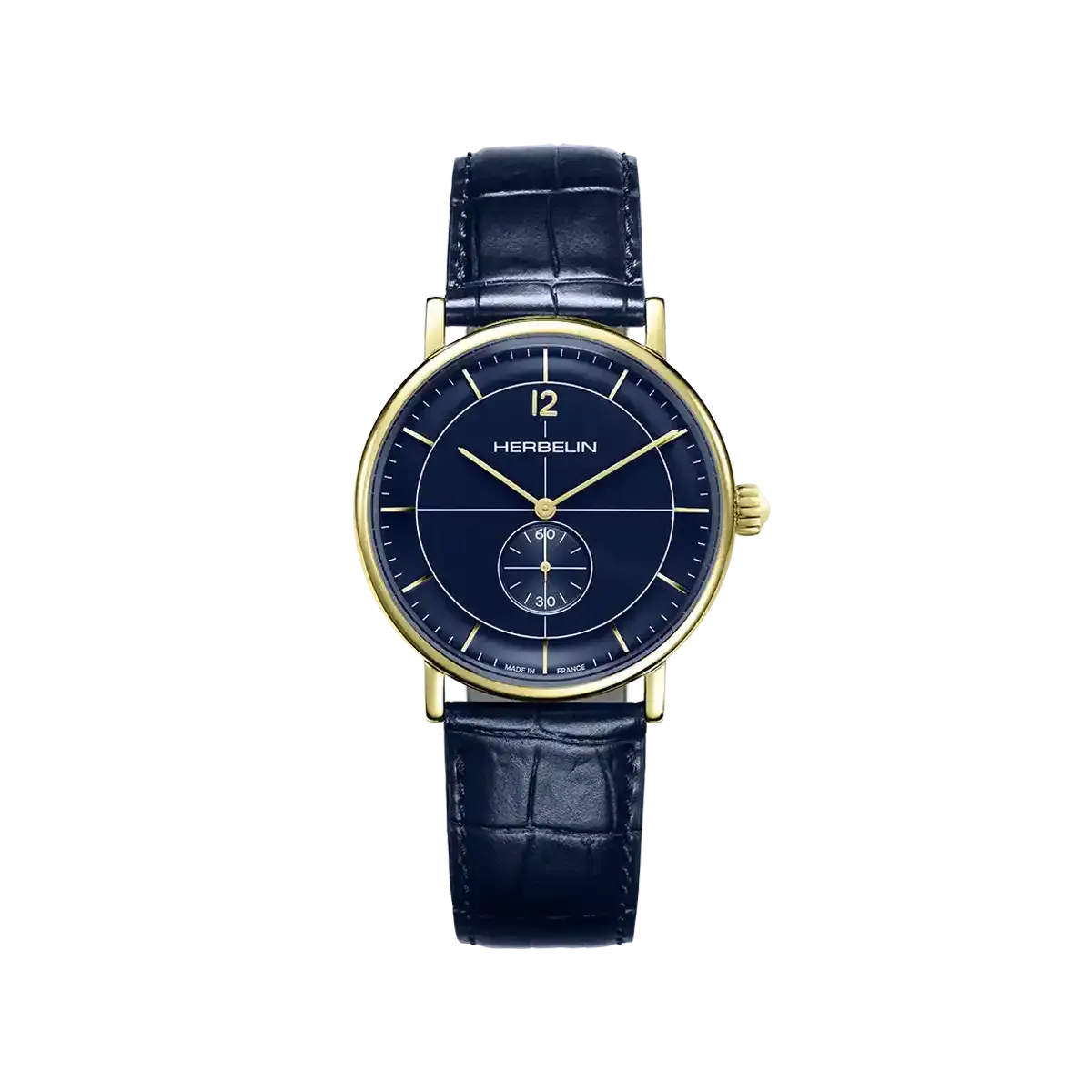 Montre "INSPIRATION" – Petite Seconde – Cuir Bleu