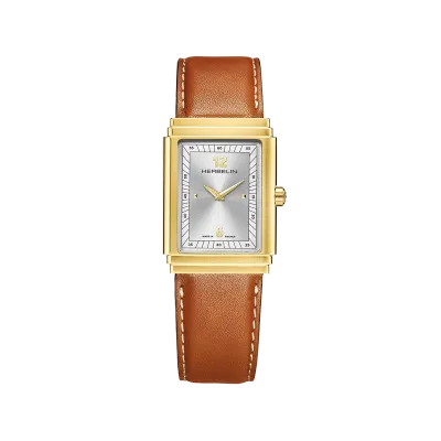 Montre "ART DÉCO" – 1925'S – PVD Or Jaune & Cuir
