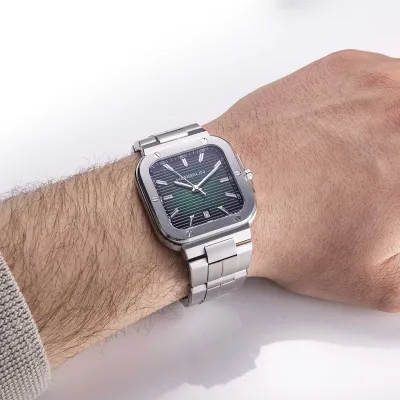 Montre "CAP CAMARAT" – Square Automatique – Acier & Vert