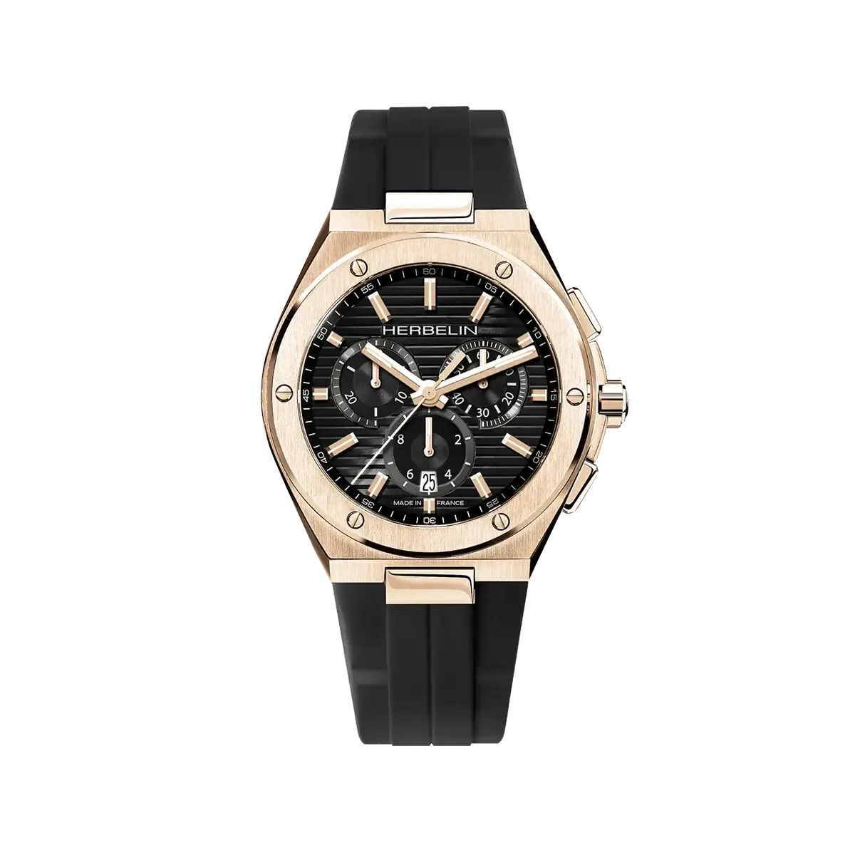 Montre "CAP CAMARAT" – Chronophage – Noir & PVD Or Rose