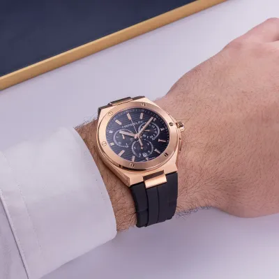 Montre "CAP CAMARAT" – Chronophage – Noir & PVD Or Rose