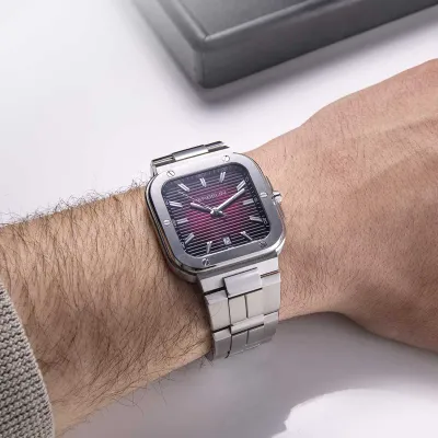 Montre "CAP CAMARAT" – Square  – Acier & Rouge