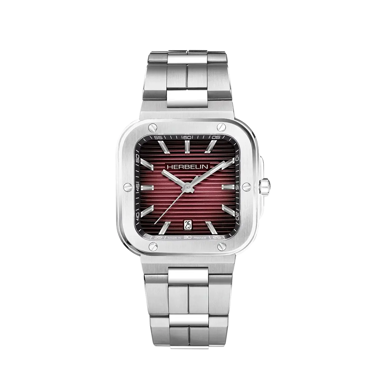 Montre "CAP CAMARAT" – Square  – Acier & Rouge