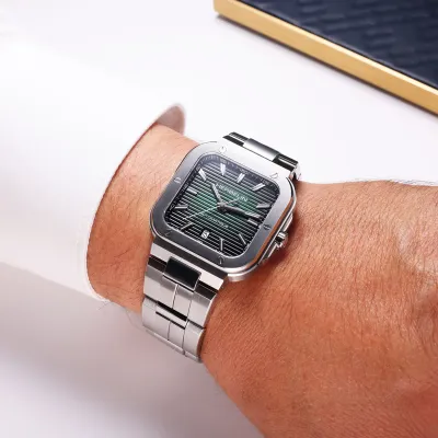 Montre "CAP CAMARAT" – Square Automatique – Acier & Vert