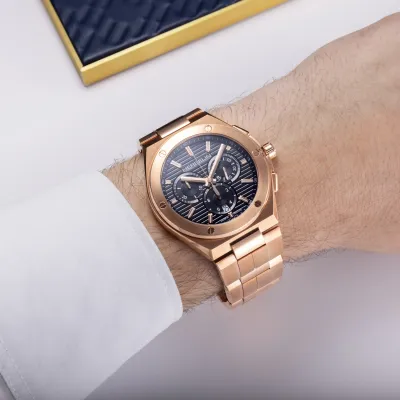 Montre "CAP CAMARAT" – Chronophage – Acier & PVD Or Rose