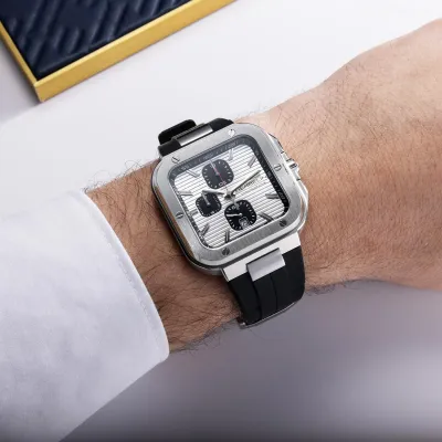 Montre "CAP CAMARAT" – Square Chrono –Acier