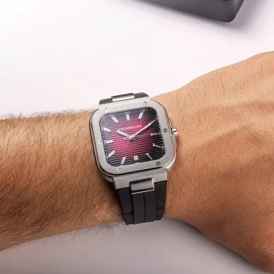 Montre "CAP CAMARAT" – Square  – Noir & Rouge
