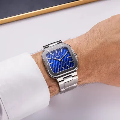 Montre "CAP CAMARAT" – Square Automatique – Acier & Bleu