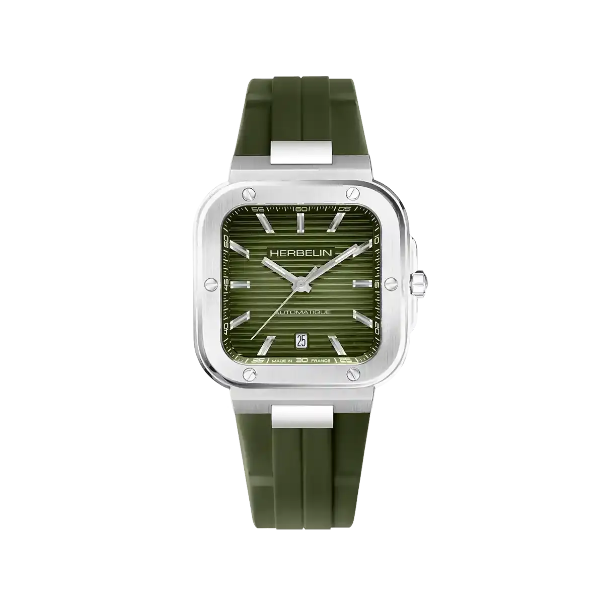Montre "CAP CAMARAT" – Square Automatique – Kaki & Acier