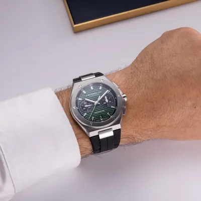 Montre "CAP CAMARAT" – Chronophage – Vert & FKM Noir