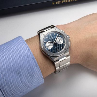 Montre "CAP CAMARAT" – Chronophage – Acier & Bleu