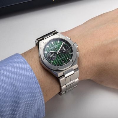 Montre "CAP CAMARAT" – Chronophage – Acier & Vert
