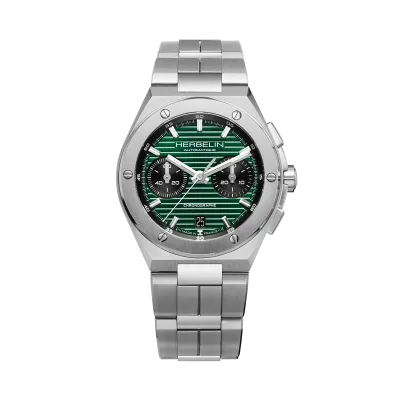 Montre "CAP CAMARAT" – Chronophage – Acier & Vert