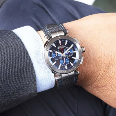 Montre "NEWPORT" - Chronophage - Acier PVD Noir