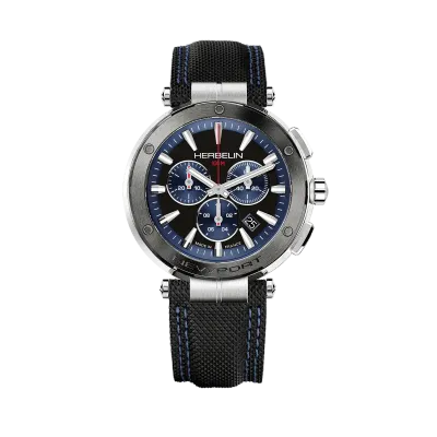 Montre "NEWPORT" - Chronophage - Acier PVD Noir