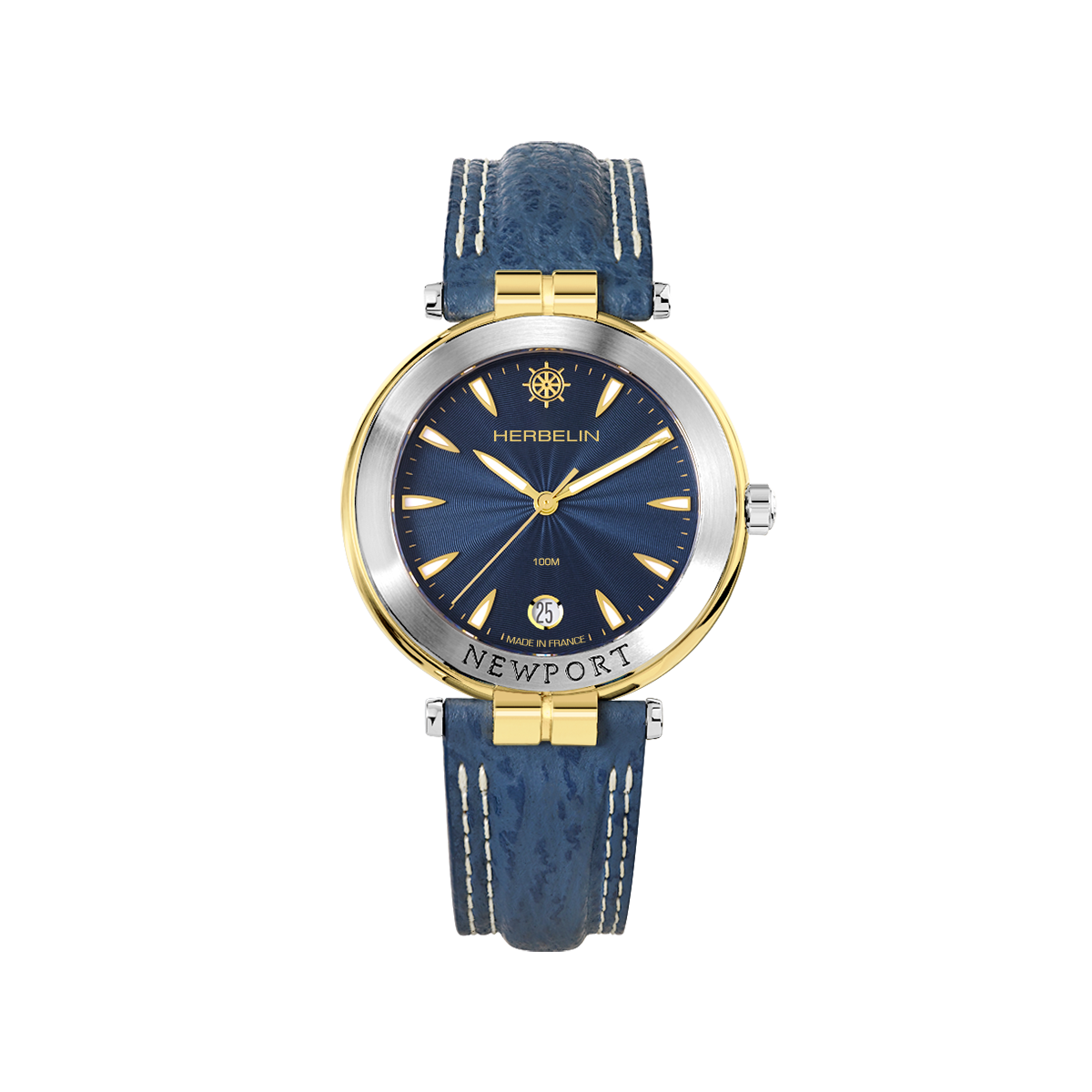 Montre "NEWPORT" – Héritage Originals – Cuir Bleu