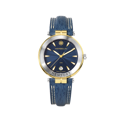 Montre "NEWPORT" – Héritage Originals – Cuir Bleu