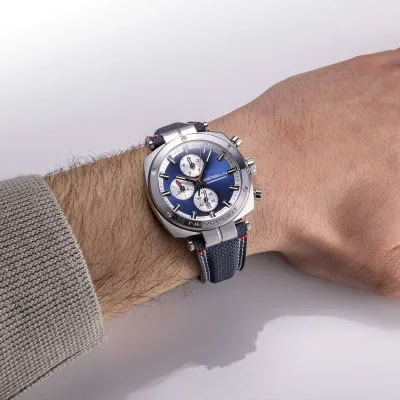 Montre "NEWPORT" – Héritage Chronophage – Acier & Textile