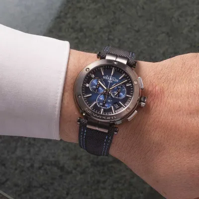 Montre "NEWPORT" - Chronophage -  Acier & PVD Noir
