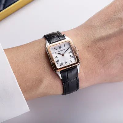 Montre LUNA - Quartz - PVD Or Rose & Cuir Noir