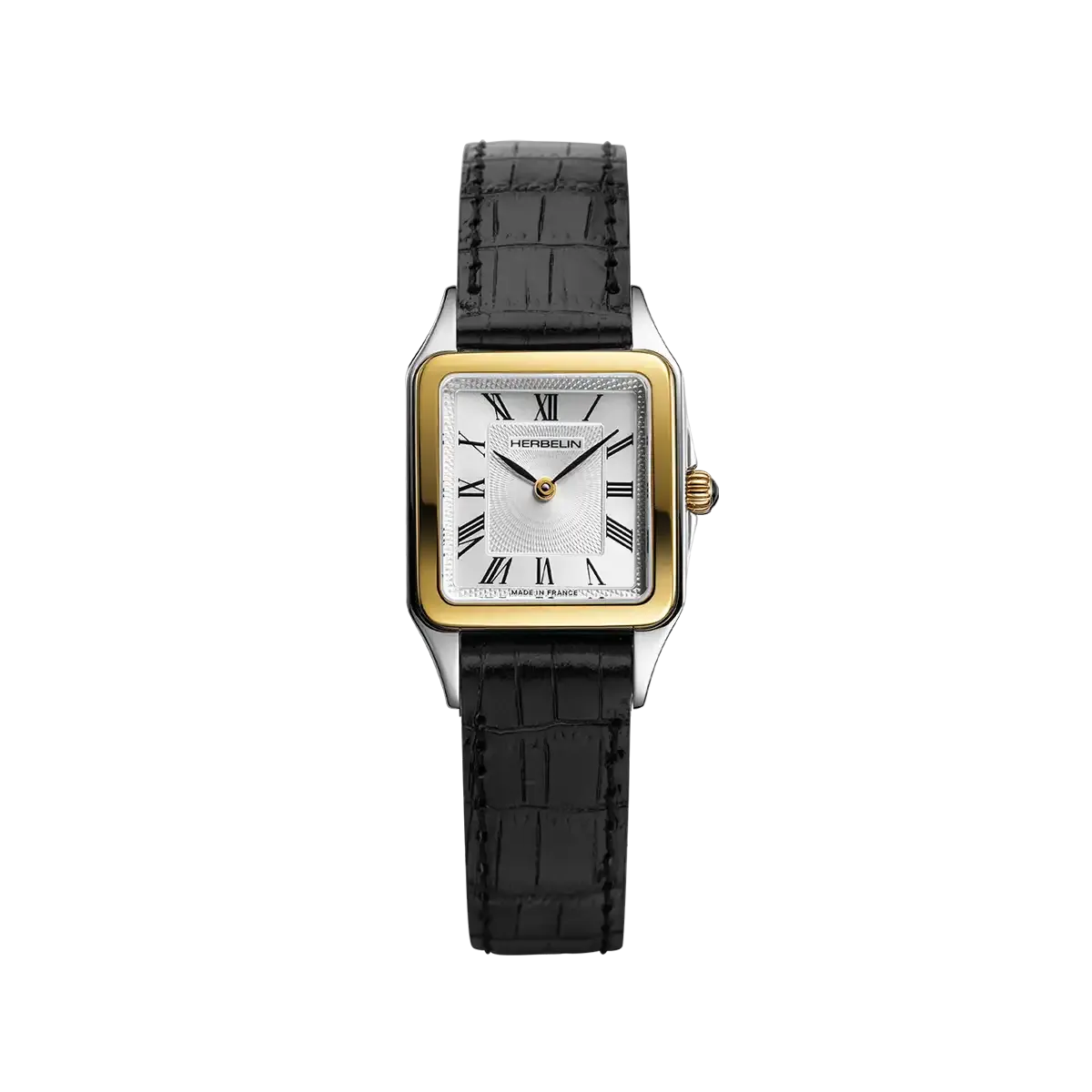 Montre LUNA - Quartz - Bicolore & Cuir Noir