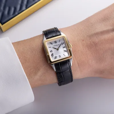 Montre LUNA - Quartz - Bicolore & Cuir Noir