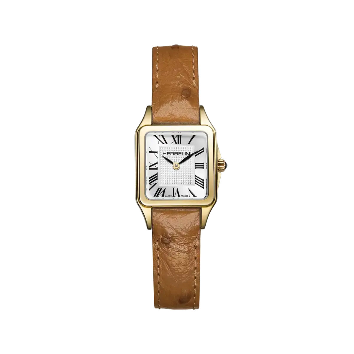 Montre LUNA - Mini Quartz - PVD Or Jaune & Cuir Camel Montre LUNA - Mini Quartz - PVD Or Jaune & Cuir Camel