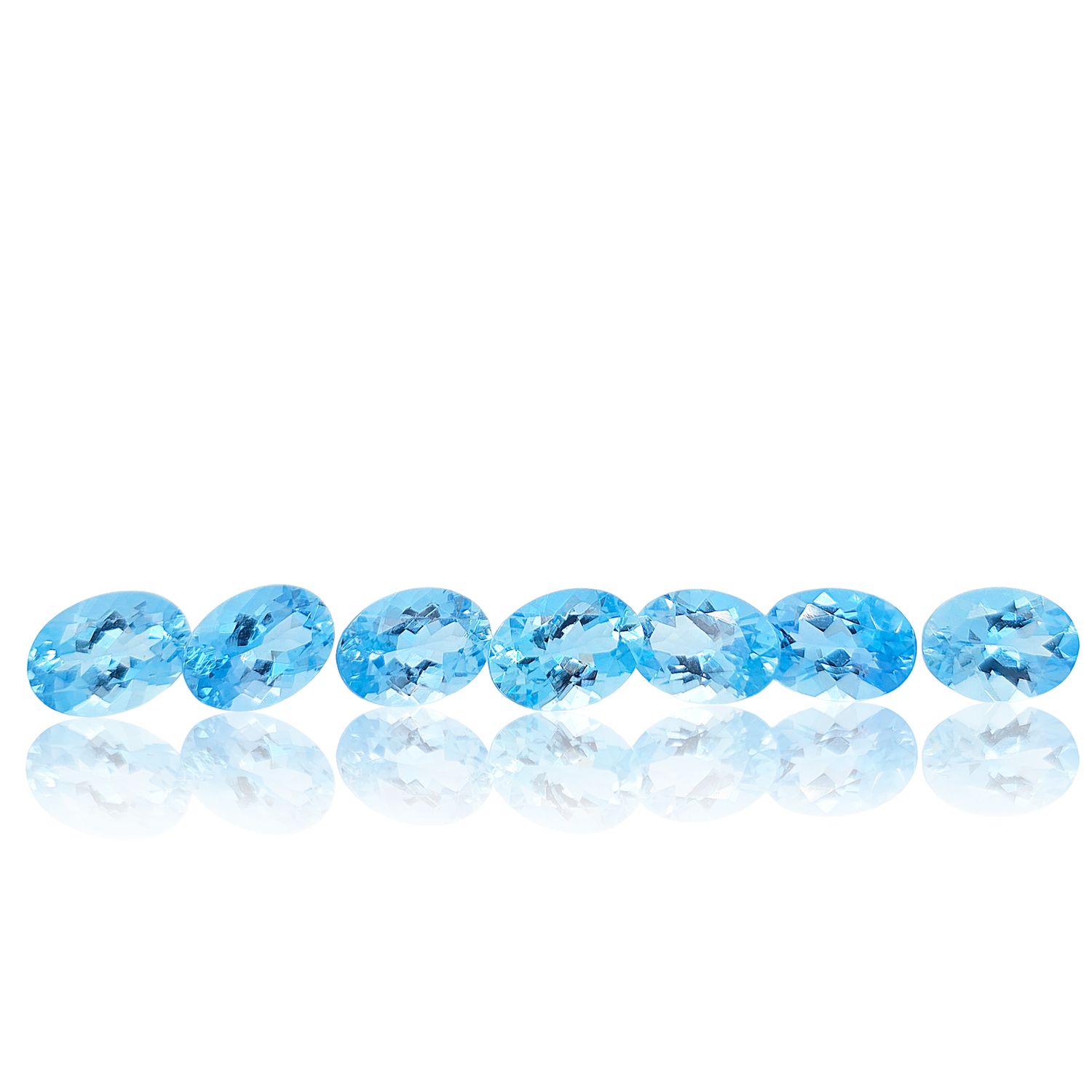 Aigue Marine - Lot De 7 - 1,33 CT