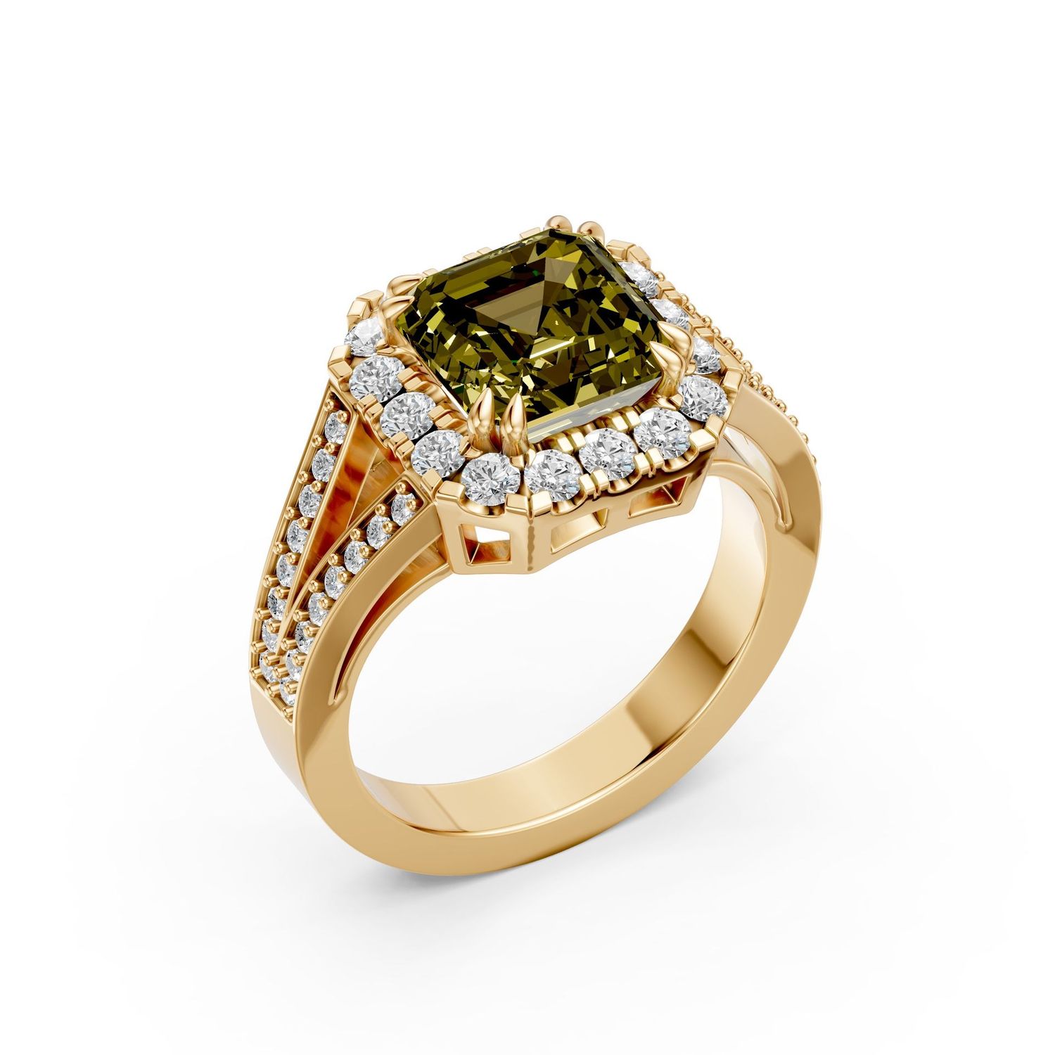 Bague Centre Carrée