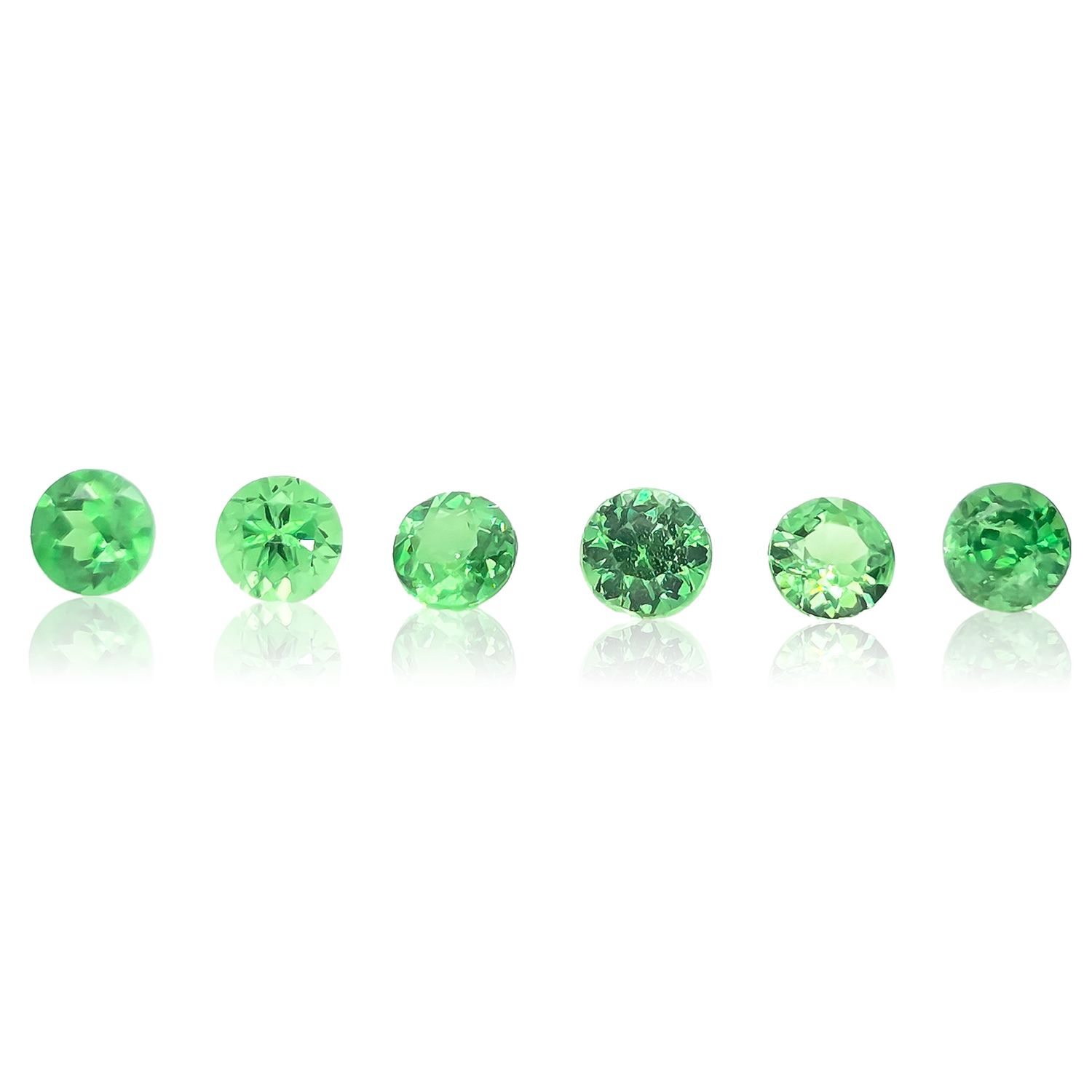 Grenat Tsavorite Verte - Lot De 8 Pcs - 0,40 CT
