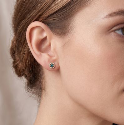 Boucles D'Oreilles - Tourmaline Bleue De Namibie