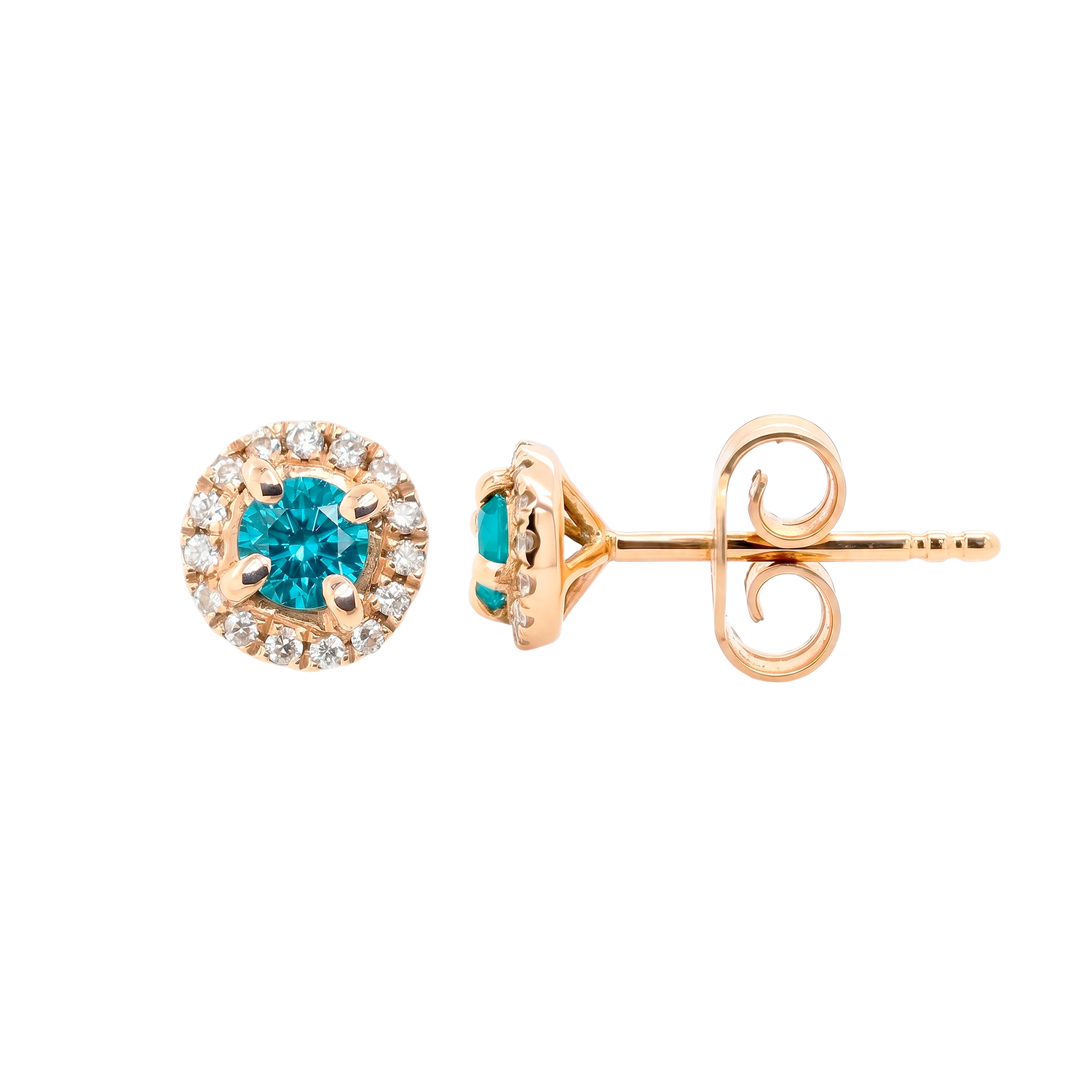 Boucles D'Oreilles - Tourmaline Bleue De Namibie