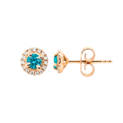 Boucles D'Oreilles - Tourmaline Bleue De Namibie