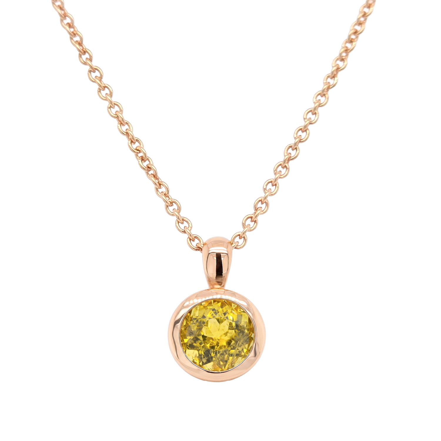 Collier Sertis Clos - Tourmaline Jaune De Namibie