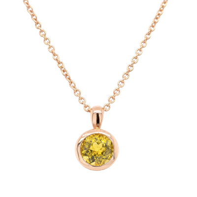 Collier Sertis Clos - Tourmaline Jaune De Namibie