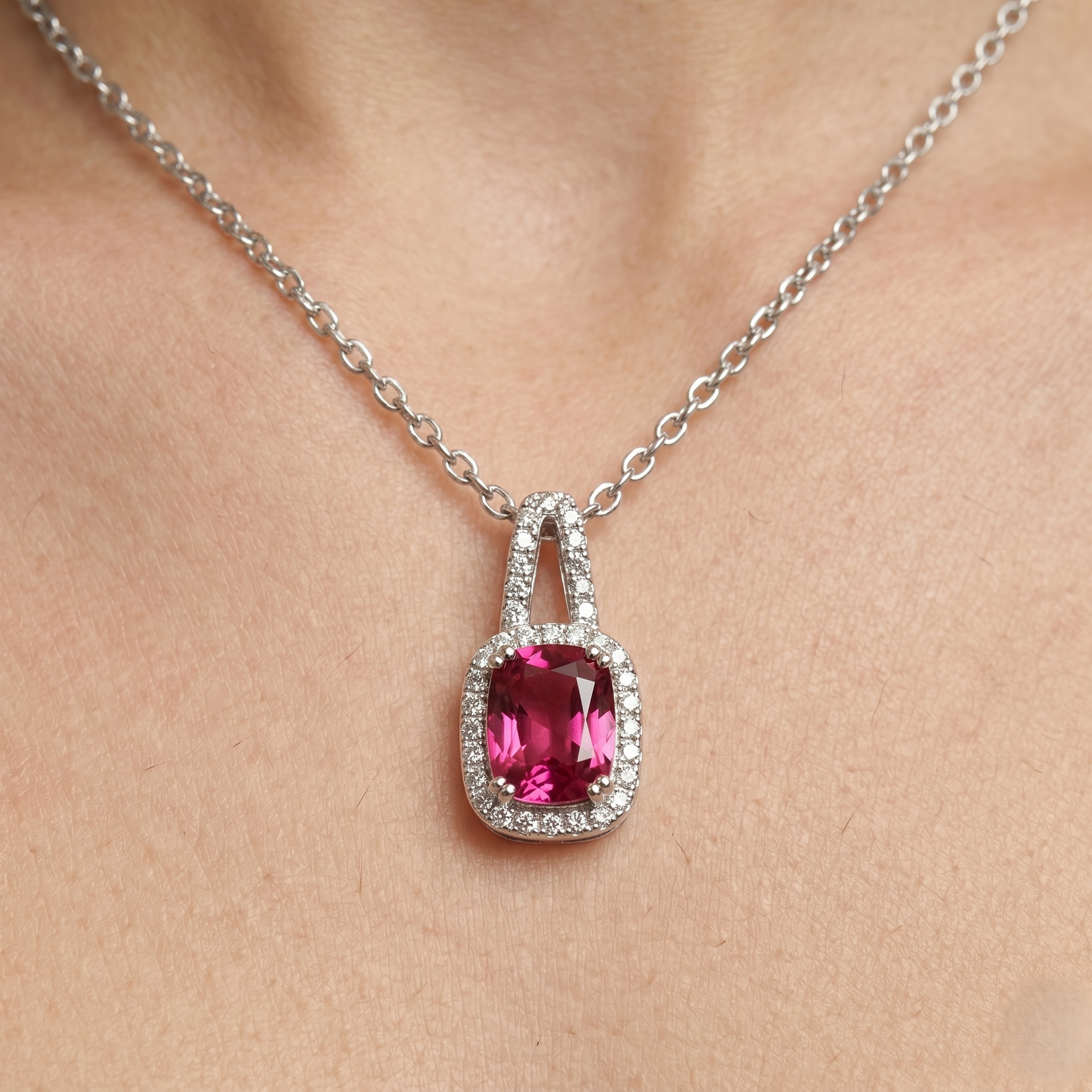 Collier Sertis - Tourmaline Rubellite Du Brésil