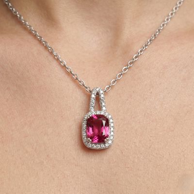 Pendentif Sertis - Tourmaline Rubellite Du Brésil