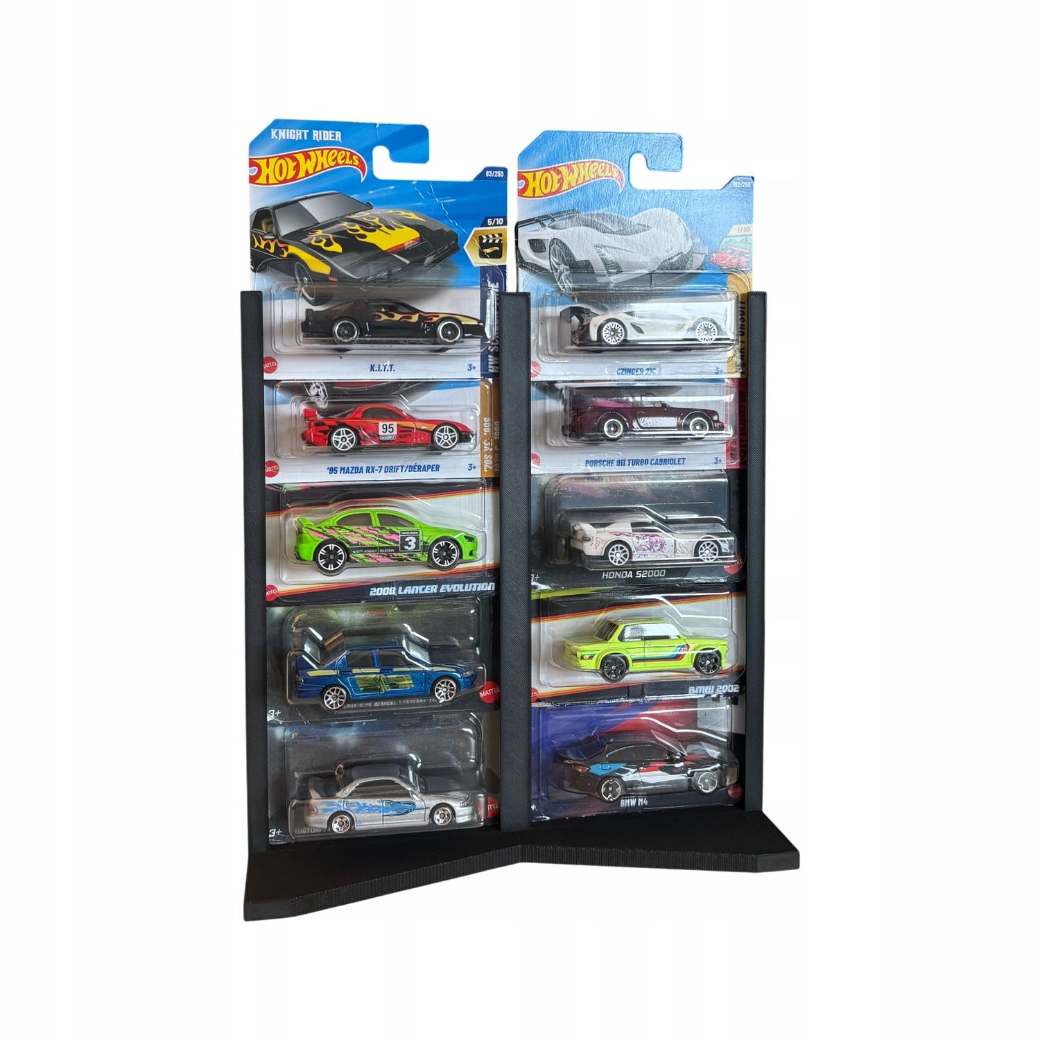 Podwójny Stojak na 12 samochodzików 1:64 kompatybilny z Hot Wheels