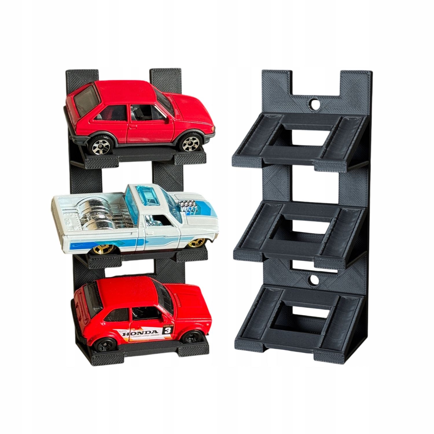 Stojak na 3 samochodziki 1:64 kompatybilny z Hot Wheels