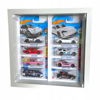 Biały Wkład do ramki IKEA SANNAHED na auta 1:64 kompatybilny z Hot Wheels