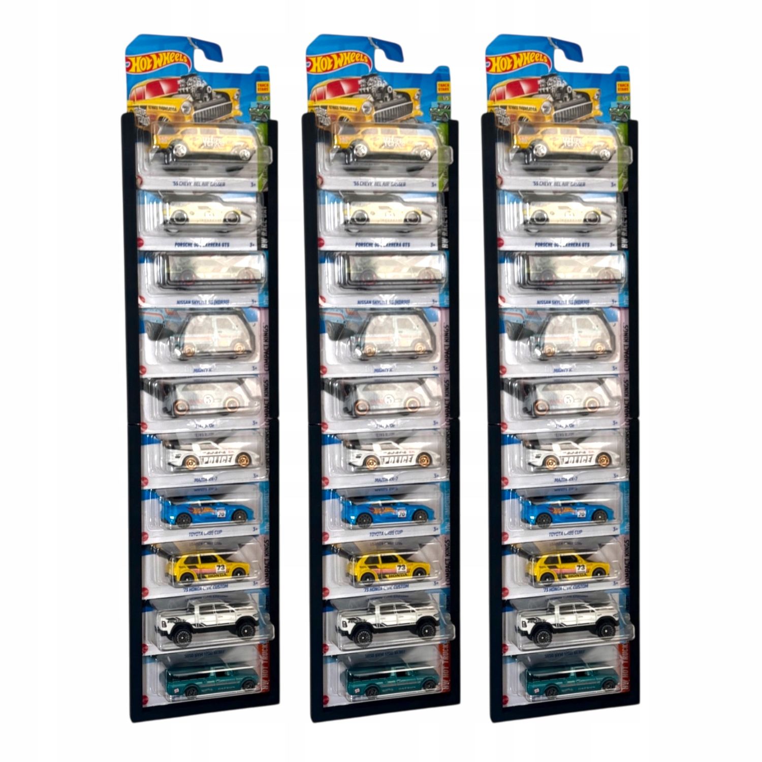Zestaw 3 wieszaków 1:64 baza i moduł kompatybilnych z Hot Wheels