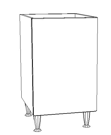 FULL DOOR BASE UNIT 500 - 300 DEEP CARCASS ONLY
