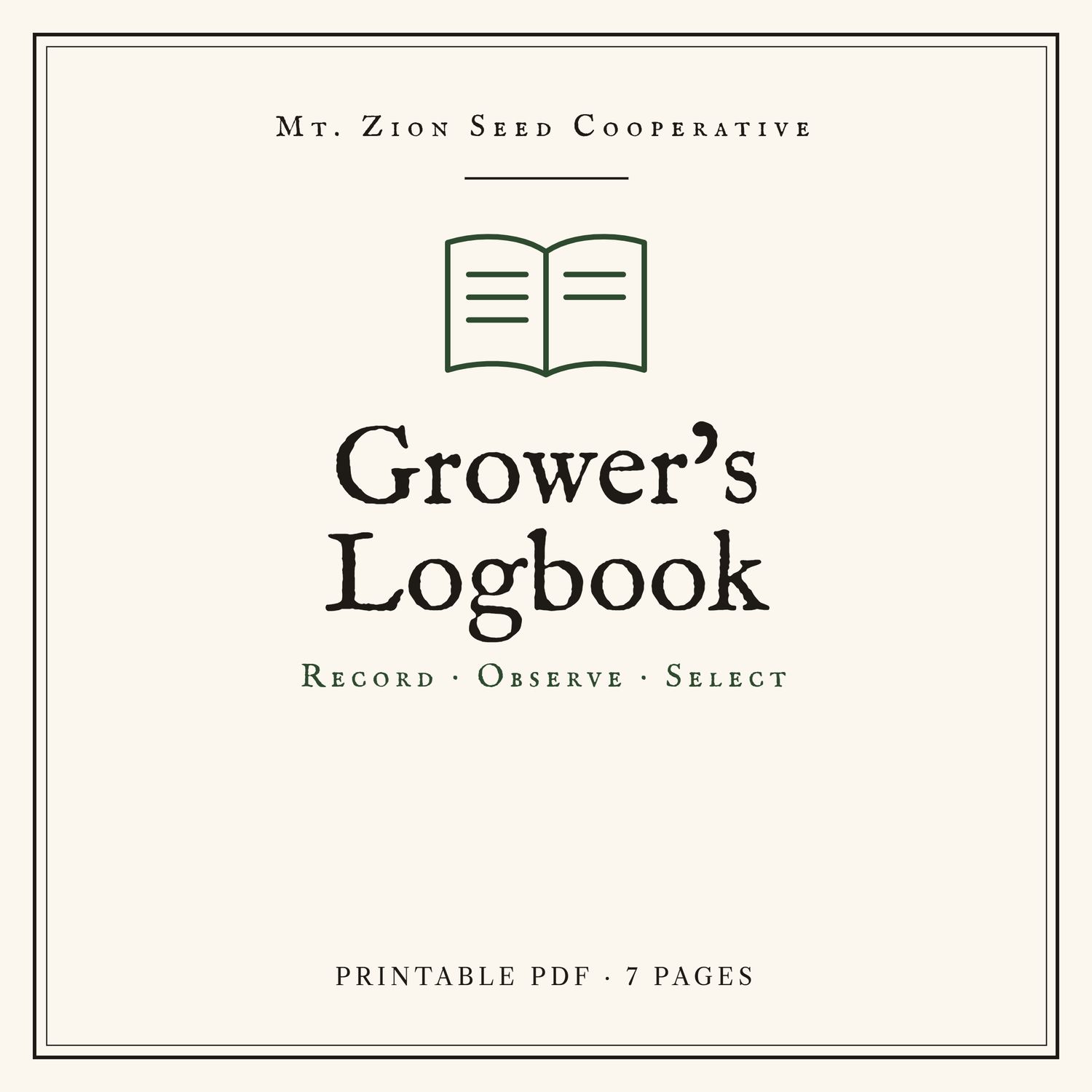 Grower's Log