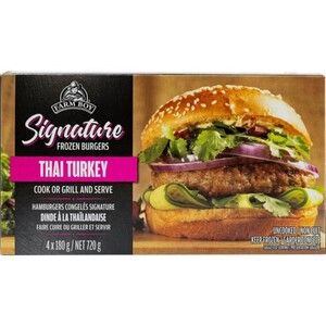 Farm Boy™ Frozen Burgers Thai Turkey 4 x 180 g
