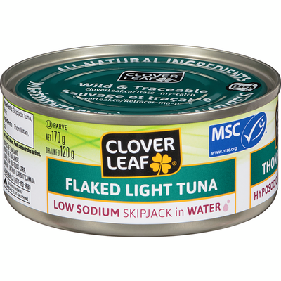 Clover Leaf Flaked Light Tuna, In Water, Low Sodium