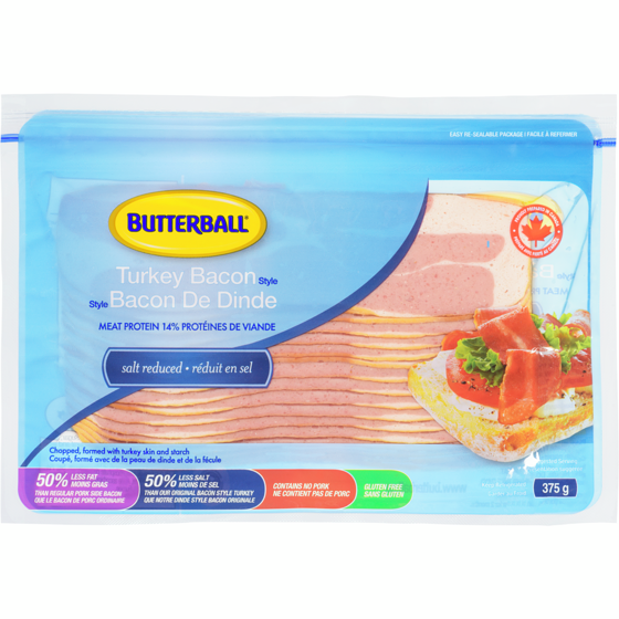 Butterball Turkey Bacon Style Salt Reduced